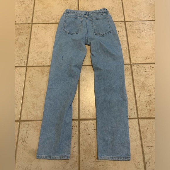 H&M Patchwork Denim Jeans - Straight Leg, Adjustable Waist - Size US 20 (14A+) - Picture 7 of 8